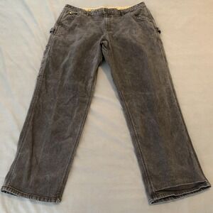 Caterpillar Carpenter Jeans Mens 41x31 (40x32) Gray Straight Work Denim Pants